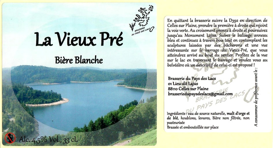 Etiquette BRASSERIE DU PAYS DES LACS 01