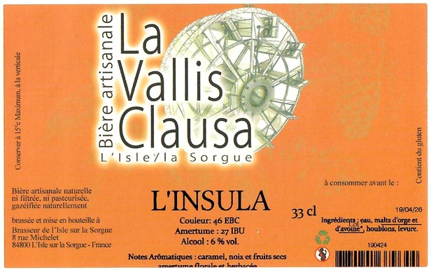 Etiquette BRASSERIE DU PAYS DES SORGUES 09