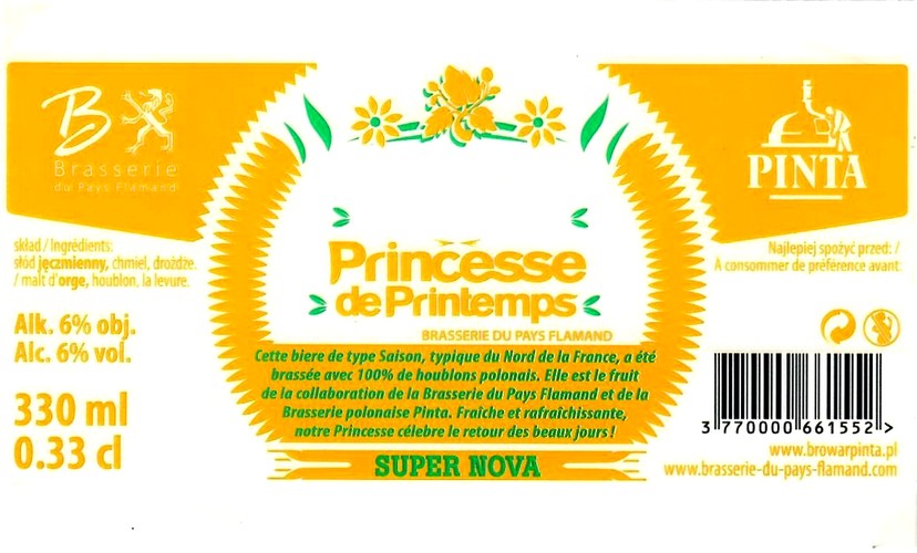 etiquette BRASSERIE DU PAYS FLAMAND 117