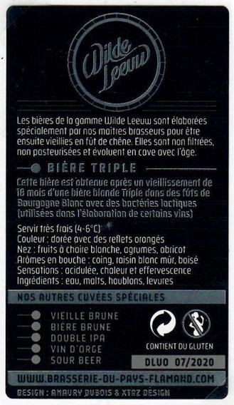 etiquette BRASSERIE DU PAYS FLAMAND 149