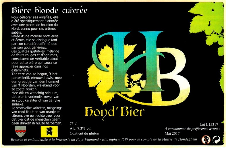 etiquette BRASSERIE DU PAYS FLAMAND 155