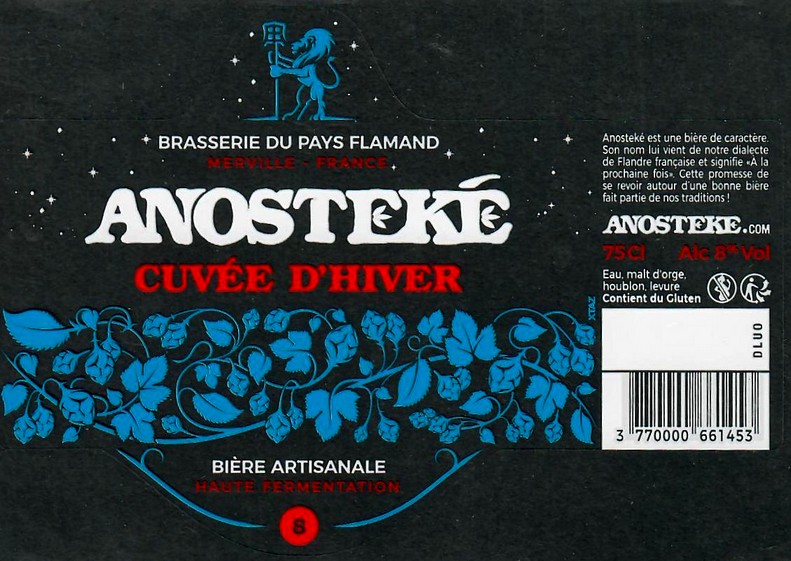 etiquette BRASSERIE DU PAYS FLAMAND 166