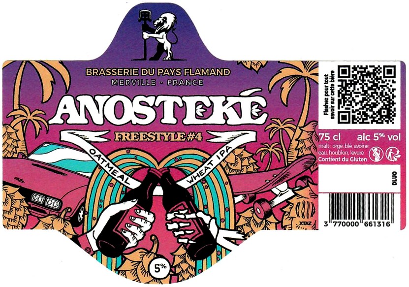 etiquette BRASSERIE DU PAYS FLAMAND 168