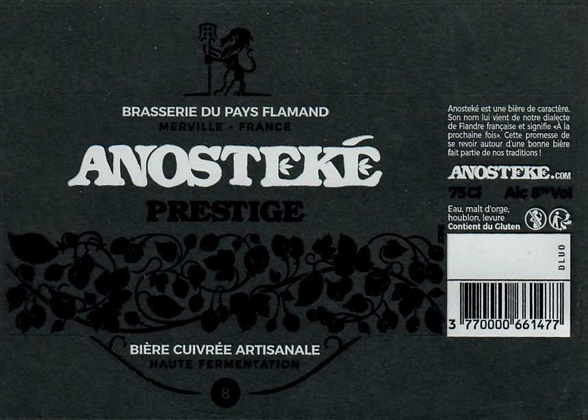 etiquette BRASSERIE DU PAYS FLAMAND 169