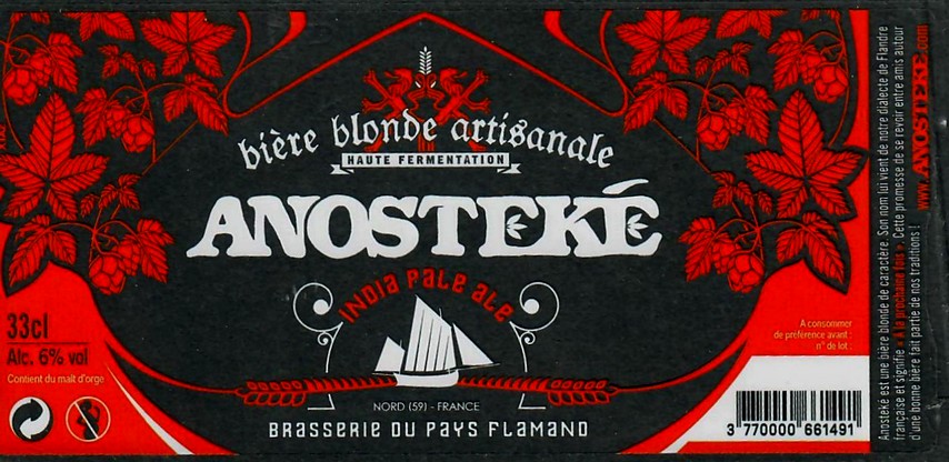 etiquette BRASSERIE DU PAYS FLAMAND 171