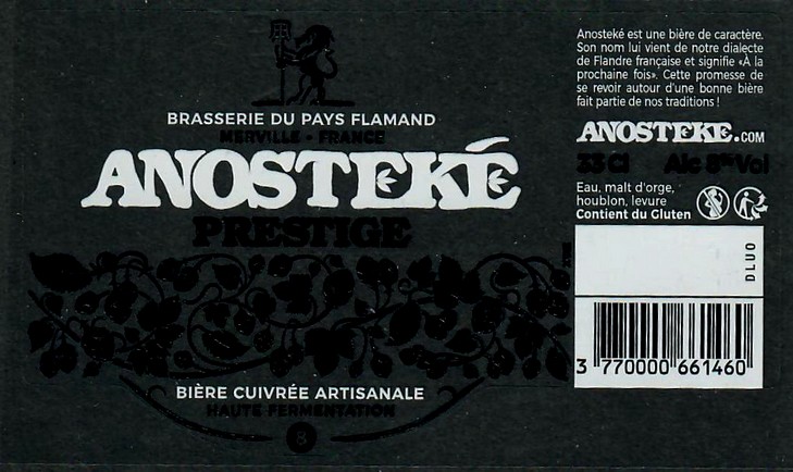 etiquette BRASSERIE DU PAYS FLAMAND 172