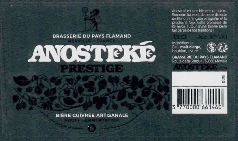 etiquette BRASSERIE DU PAYS FLAMAND 179