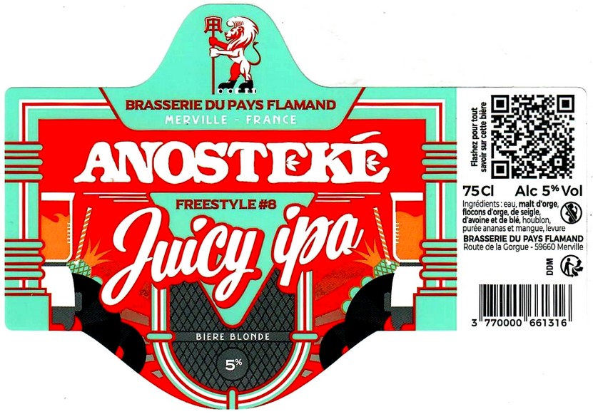 etiquette BRASSERIE DU PAYS FLAMAND 184