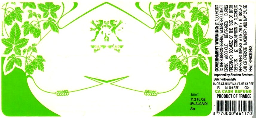 etiquette BRASSERIE DU PAYS FLAMAND 202