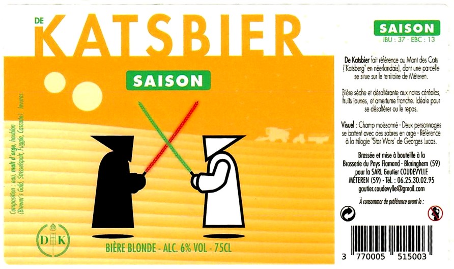 etiquette BRASSERIE DU PAYS FLAMAND 205