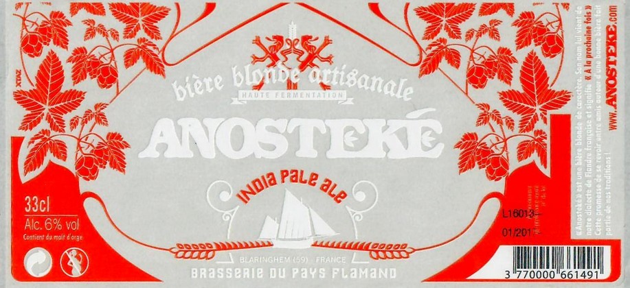 Etiquette BRASSERIE DU PAYS FLAMAND 210