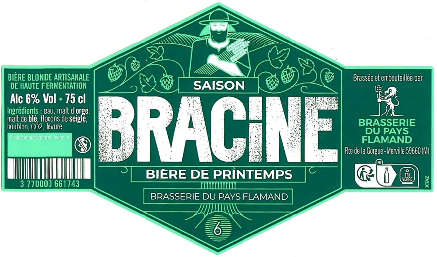 Etiquette BRASSERIE DU PAYS FLAMAND 218