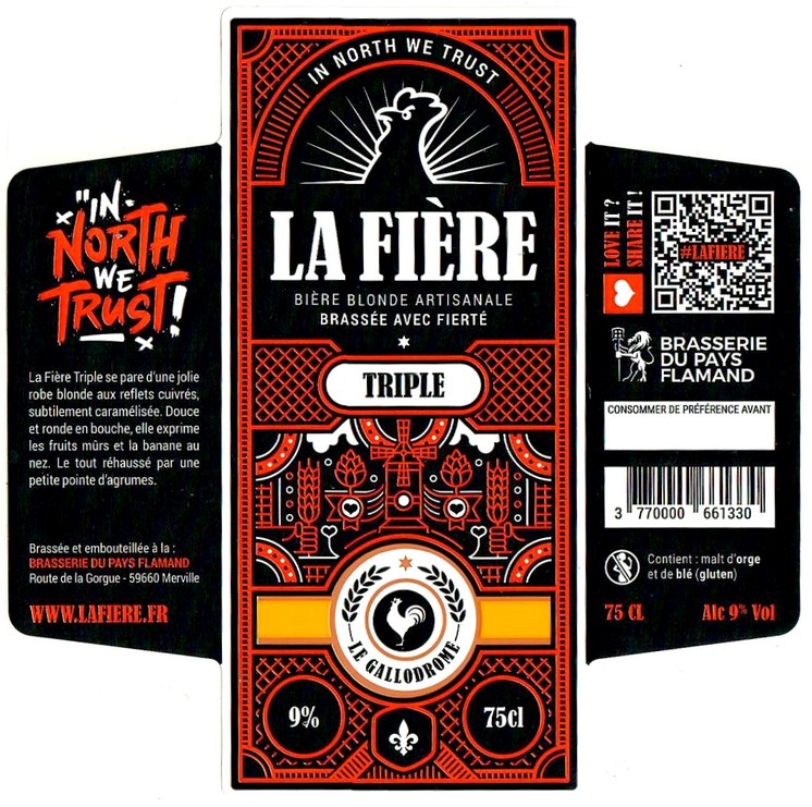 Etiquette BRASSERIE DU PAYS FLAMAND 221