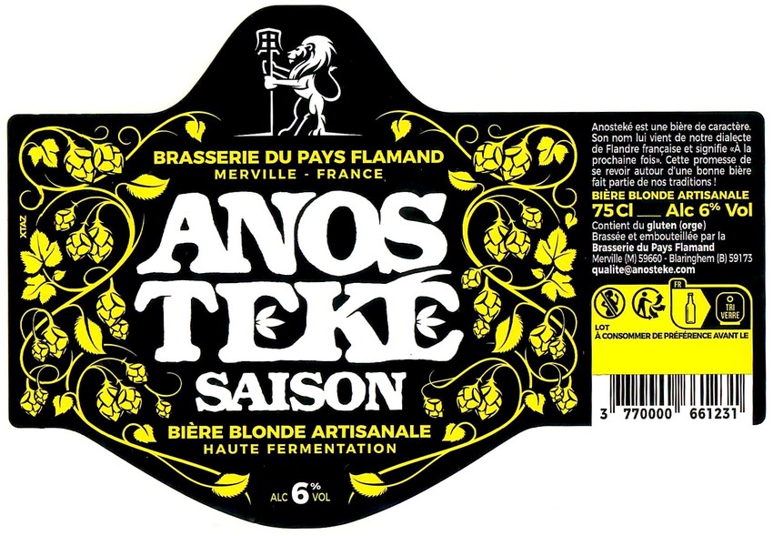 Etiquette BRASSERIE DU PAYS FLAMAND 241