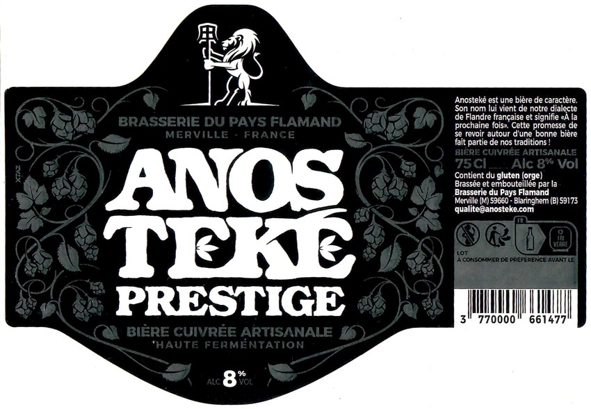 Etiquette BRASSERIE DU PAYS FLAMAND 242