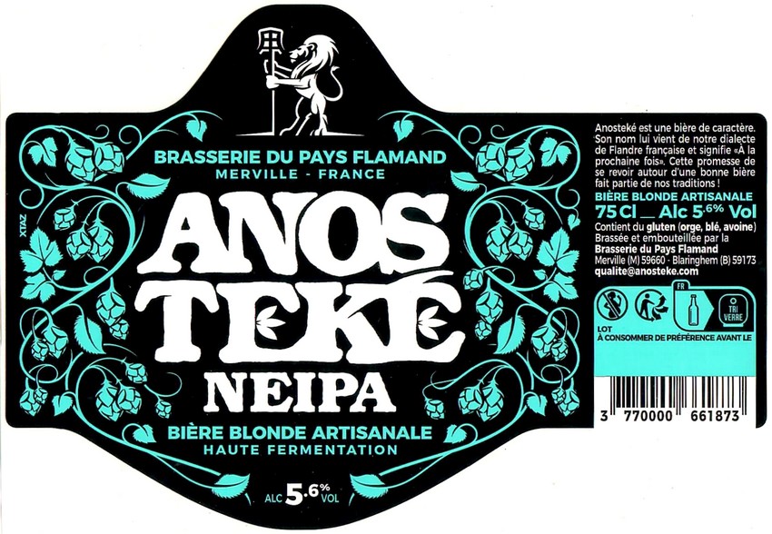 Etiquette BRASSERIE DU PAYS FLAMAND 243