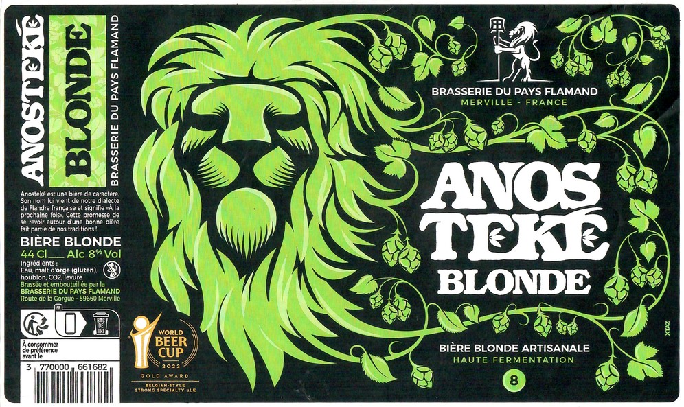 Etiquette BRASSERIE DU PAYS FLAMAND 245