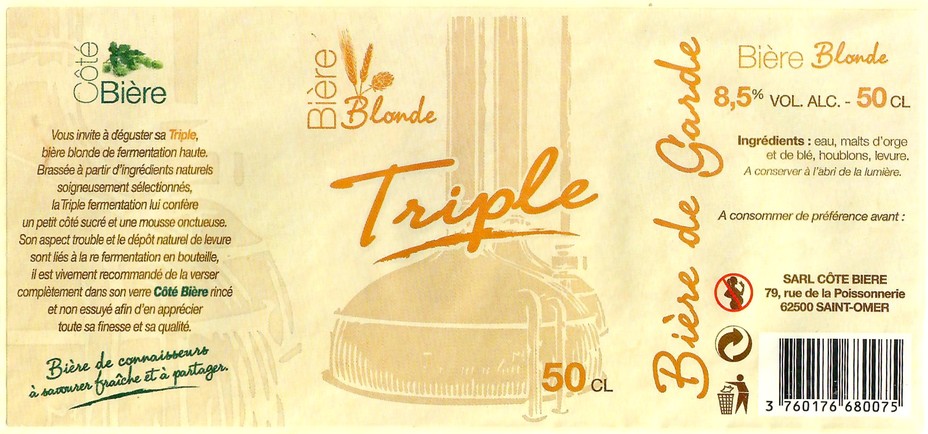 Etiquette BRASSERIE DU PAYS FLAMAND 249