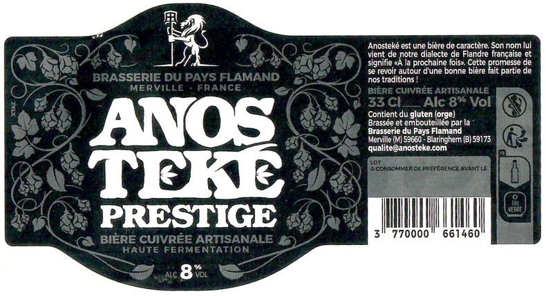 Etiquette BRASSERIE DU PAYS FLAMAND 261