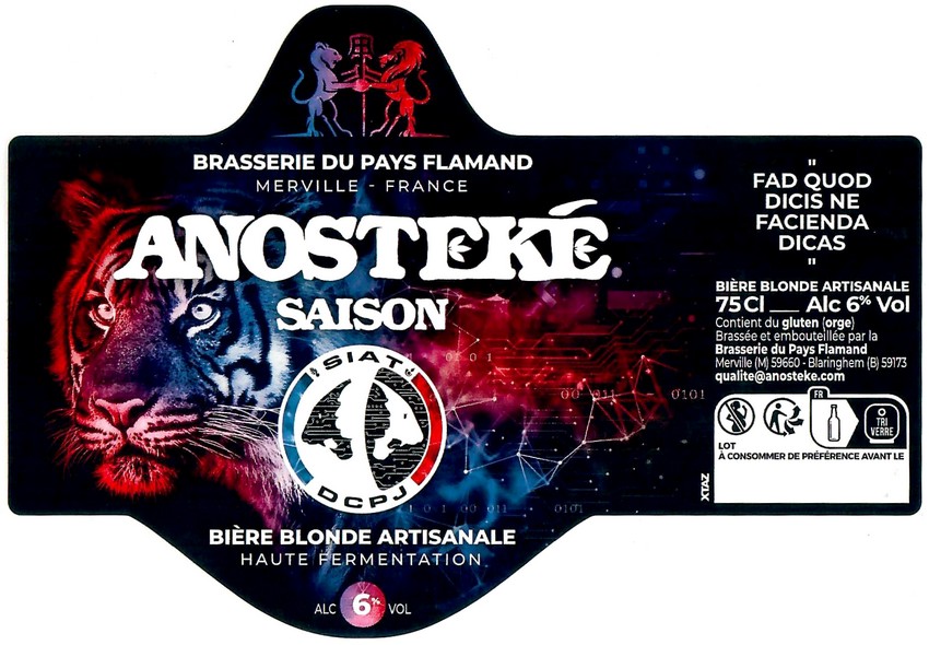 Etiquette BRASSERIE DU PAYS FLAMAND 265