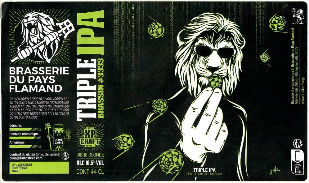 Etiquette BRASSERIE DU PAYS FLAMAND 268