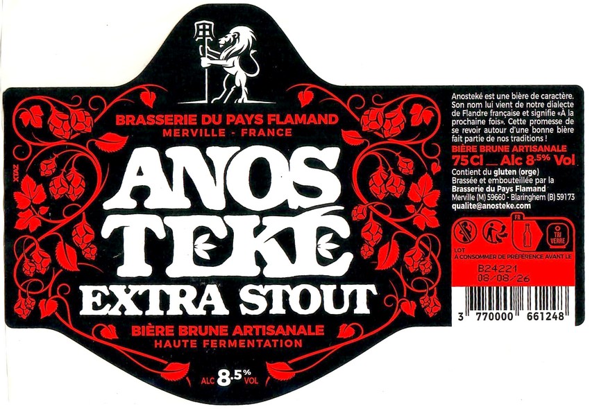 Etiquette BRASSERIE DU PAYS FLAMAND 279