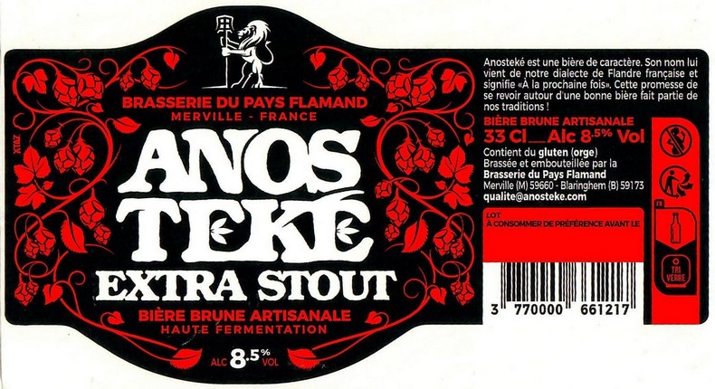 Etiquette BRASSERIE DU PAYS FLAMAND 280