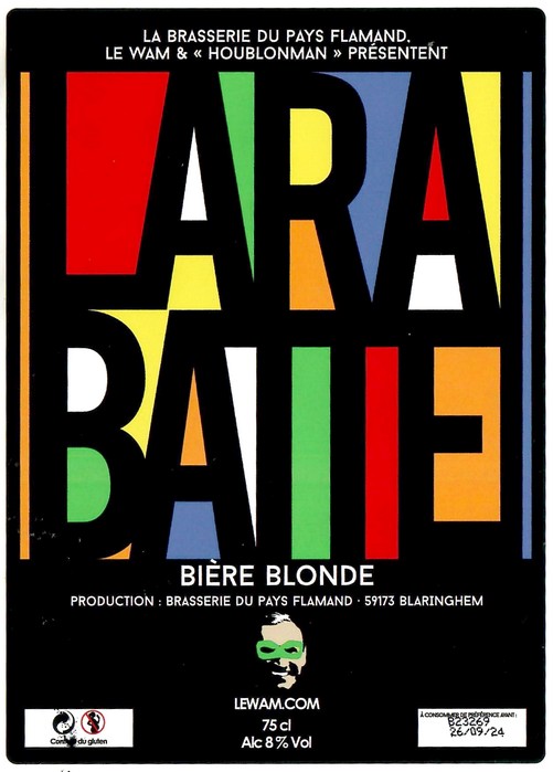 Etiquette BRASSERIE DU PAYS FLAMAND 296