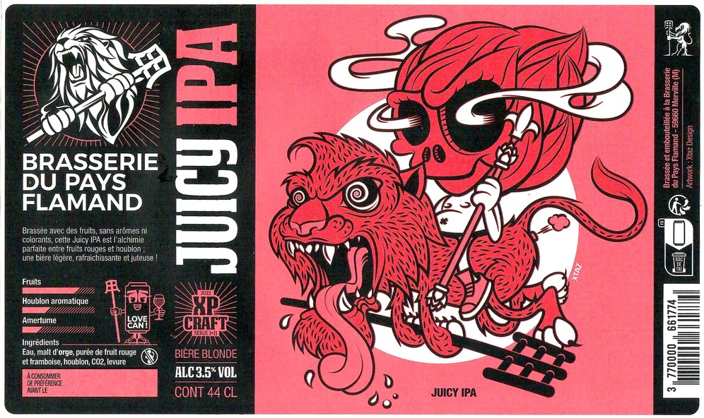 Etiquette BRASSERIE DU PAYS FLAMAND 309