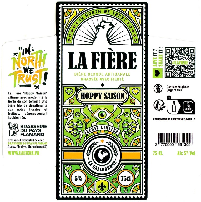 Etiquette BRASSERIE DU PAYS FLAMAND 313