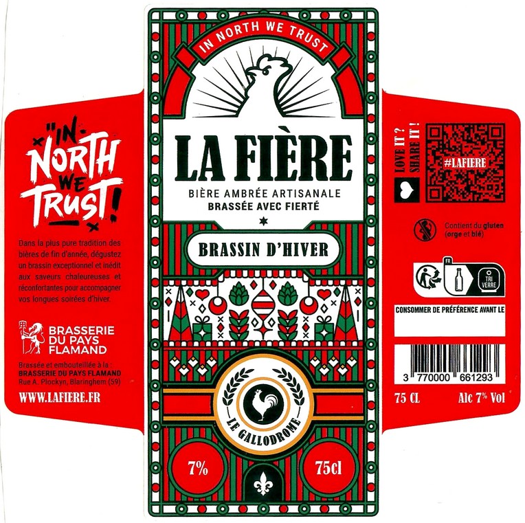 Etiquette BRASSERIE DU PAYS FLAMAND 314