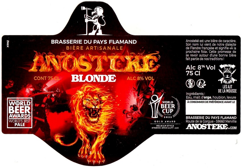 Etiquette BRASSERIE DU PAYS FLAMAND 331