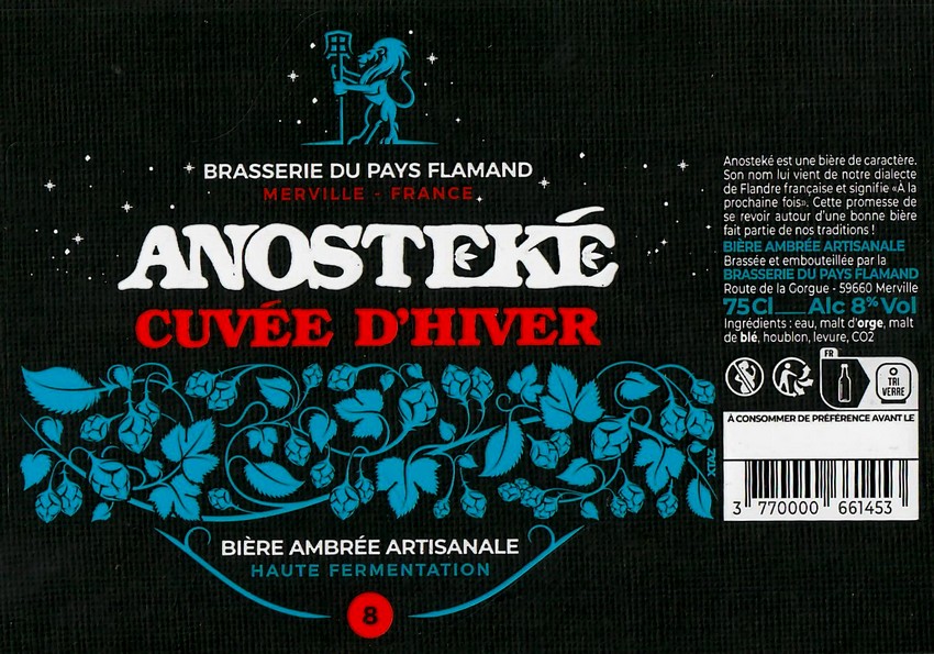 Etiquette BRASSERIE DU PAYS FLAMAND 344