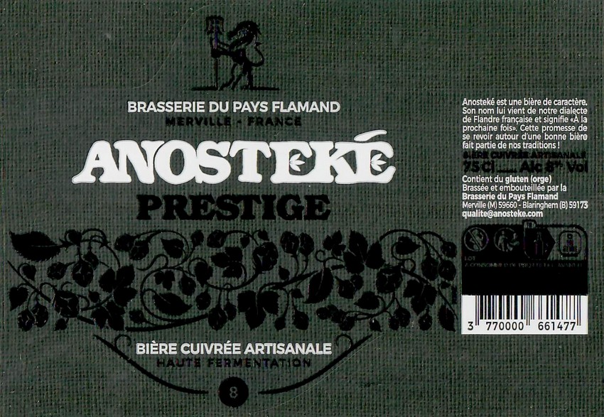 Etiquette BRASSERIE DU PAYS FLAMAND 346