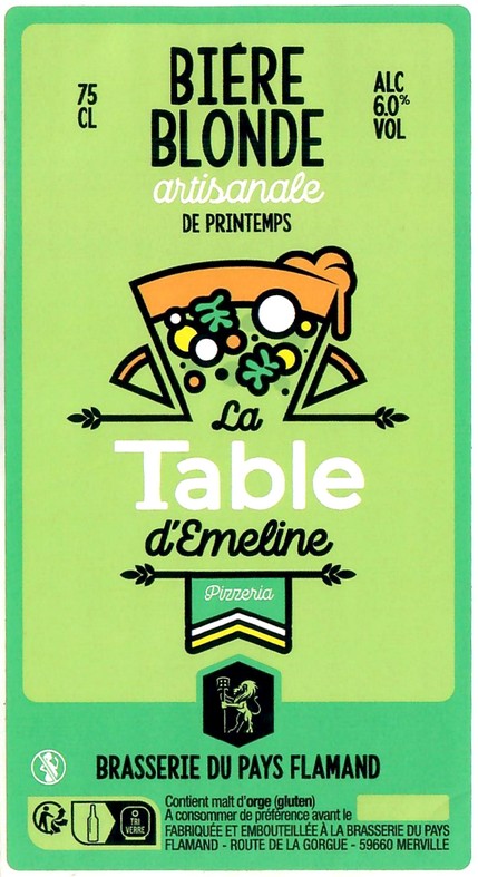 Etiquette BRASSERIE DU PAYS FLAMAND 377