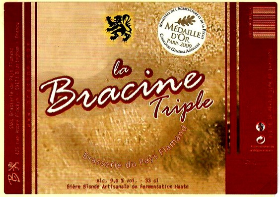 etiquette BRASSERIE DU PAYS FLAMAND 38