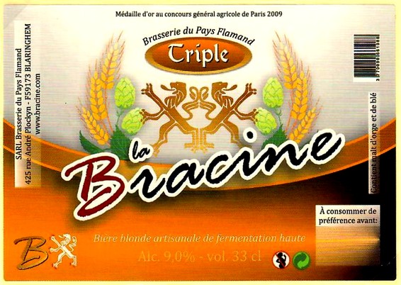 etiquette BRASSERIE DU PAYS FLAMAND 40