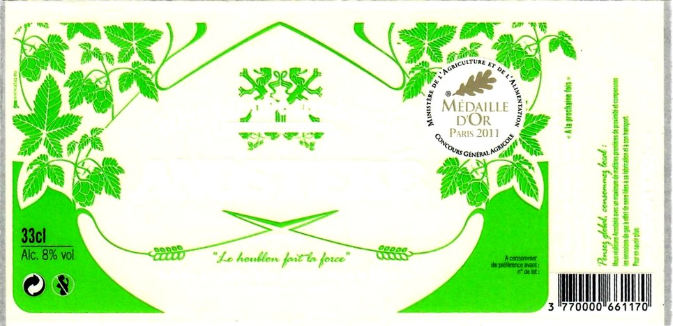 etiquette BRASSERIE DU PAYS FLAMAND 44