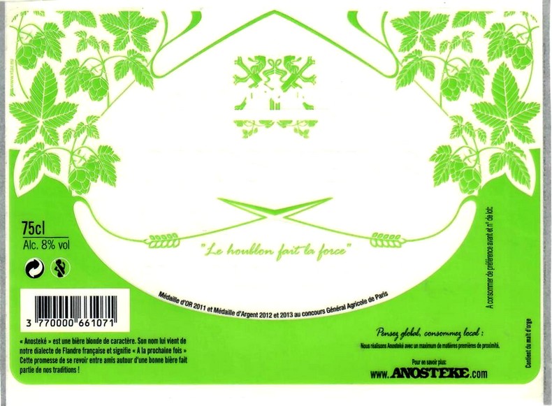 etiquette BRASSERIE DU PAYS FLAMAND 46