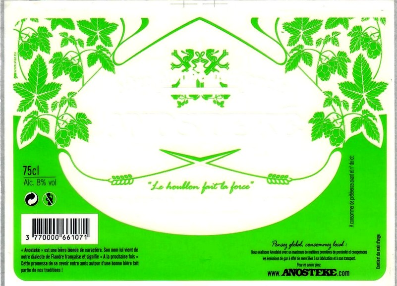 etiquette BRASSERIE DU PAYS FLAMAND 48