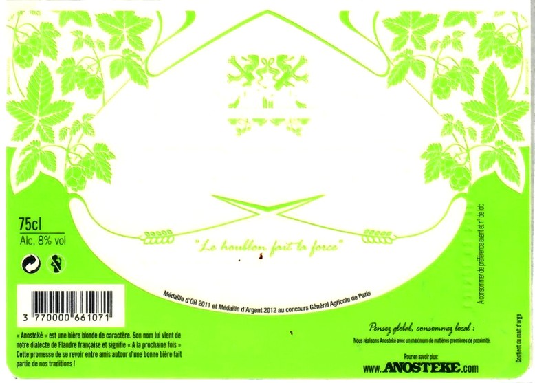 etiquette BRASSERIE DU PAYS FLAMAND 50