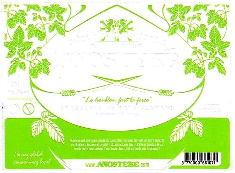 etiquette BRASSERIE DU PAYS FLAMAND 52