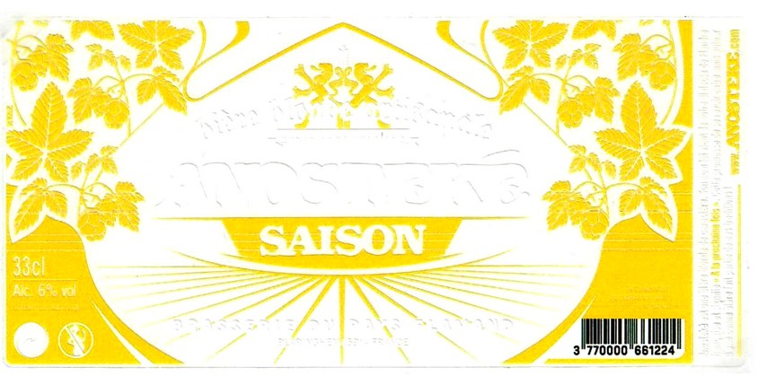 etiquette BRASSERIE DU PAYS FLAMAND 74