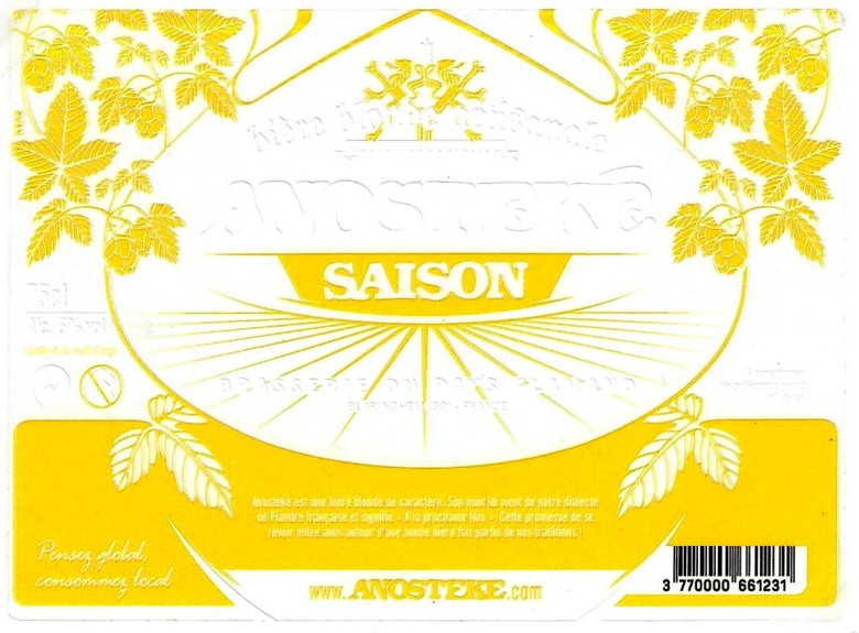 etiquette BRASSERIE DU PAYS FLAMAND 77