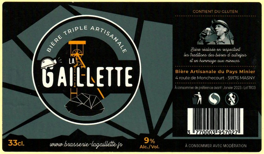 etiquette BRASSERIE DU PAYS MINIER 05