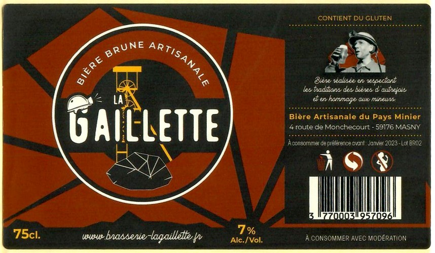 Etiquette BRASSERIE DU PAYS MINIER 16