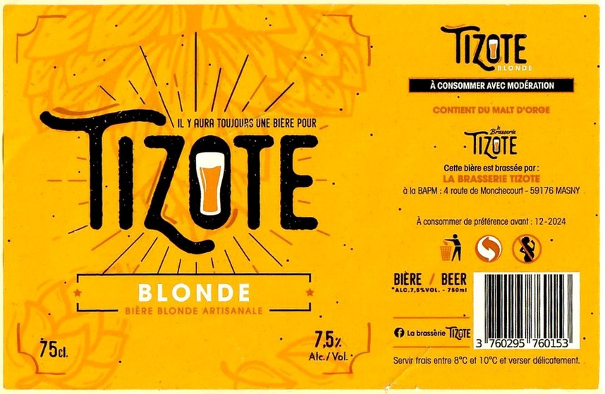 Etiquette BRASSERIE DU PAYS MINIER 19