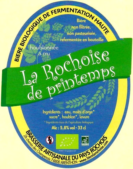 Etiquette BRASSERIE DU PAYS ROCHOIS 09