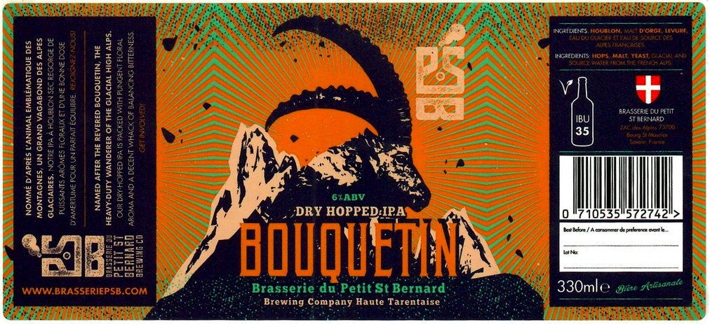 Etiquette BRASSERIE DU PETIT SAINT BERNARD 04