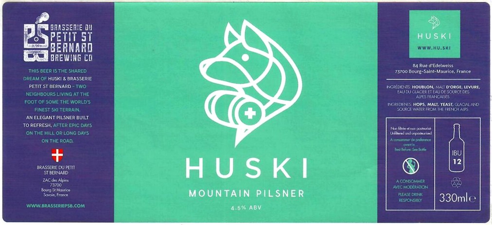 Etiquette BRASSERIE DU PETIT SAINT BERNARD 06